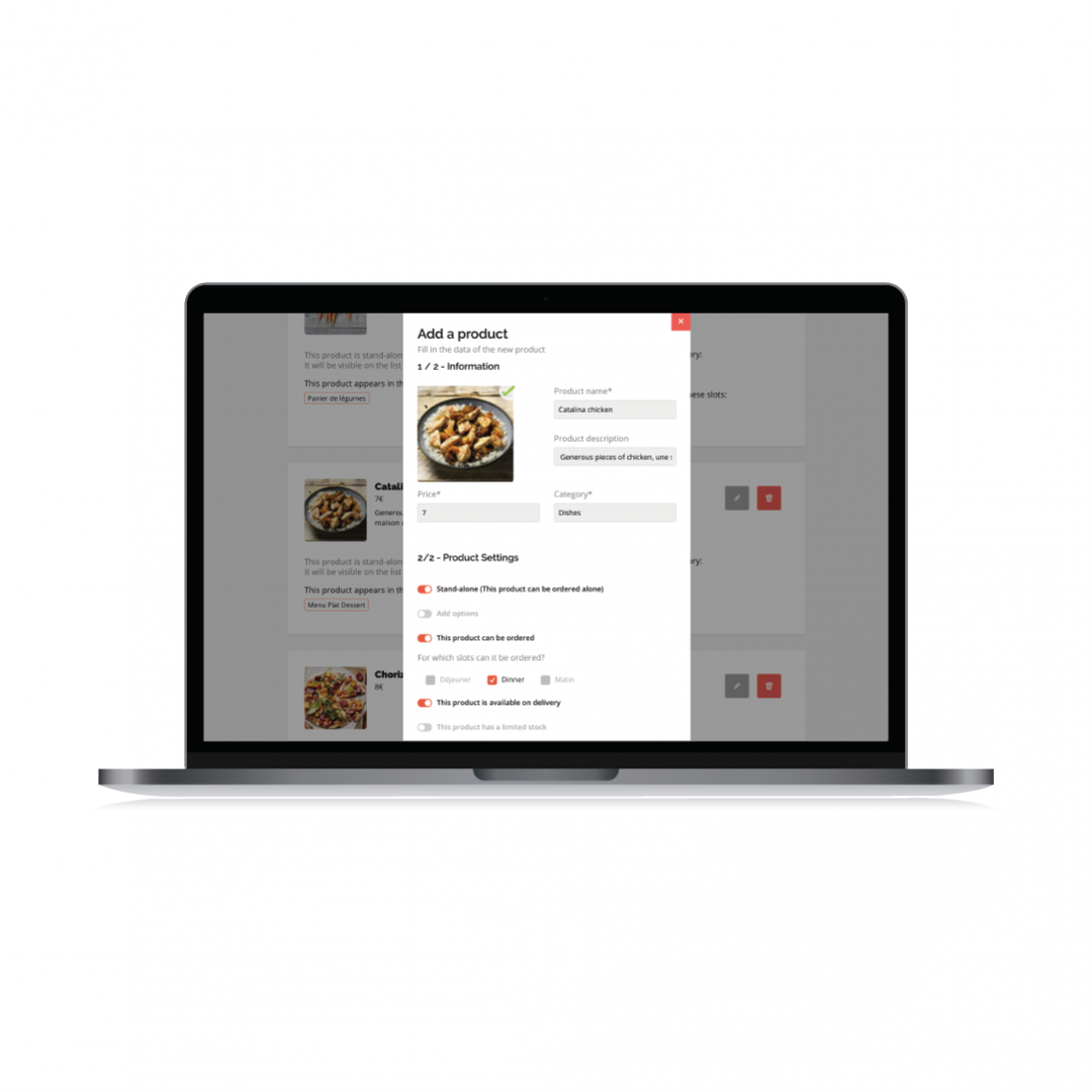 Deliver, the online order add-on